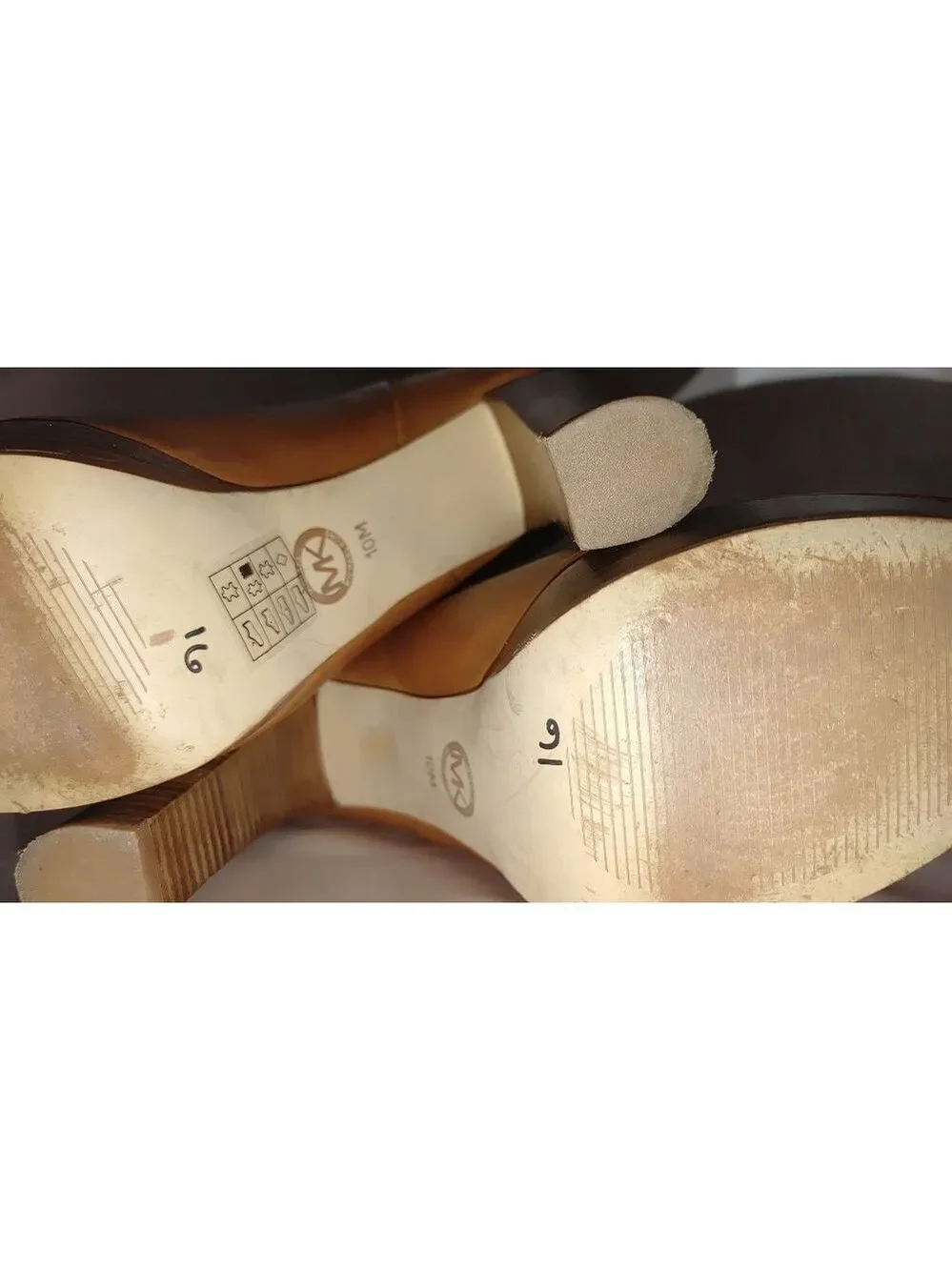 Michael Kors Lesley Leather Platform Ankle Boots Size 10M